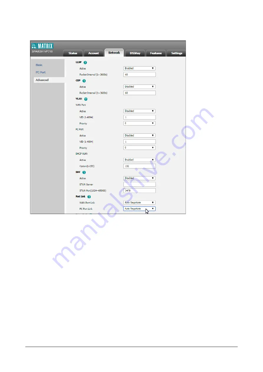 Matrix SPARSH VP710 User Manual Download Page 93