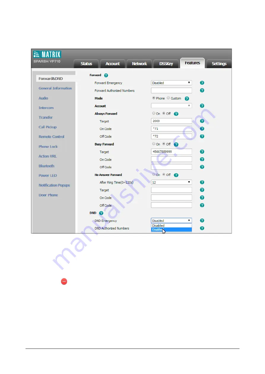 Matrix SPARSH VP710 User Manual Download Page 452