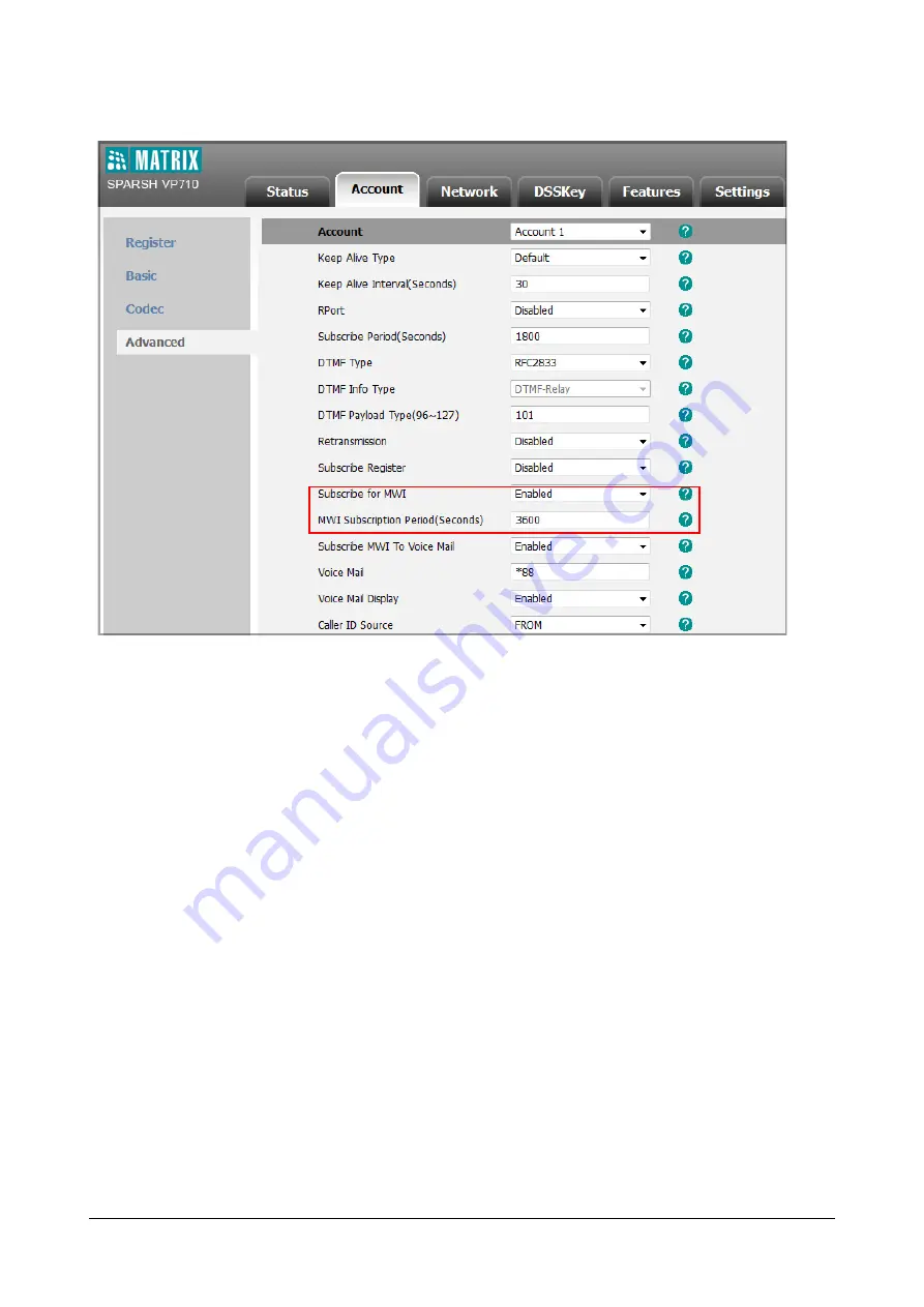 Matrix SPARSH VP710 User Manual Download Page 484