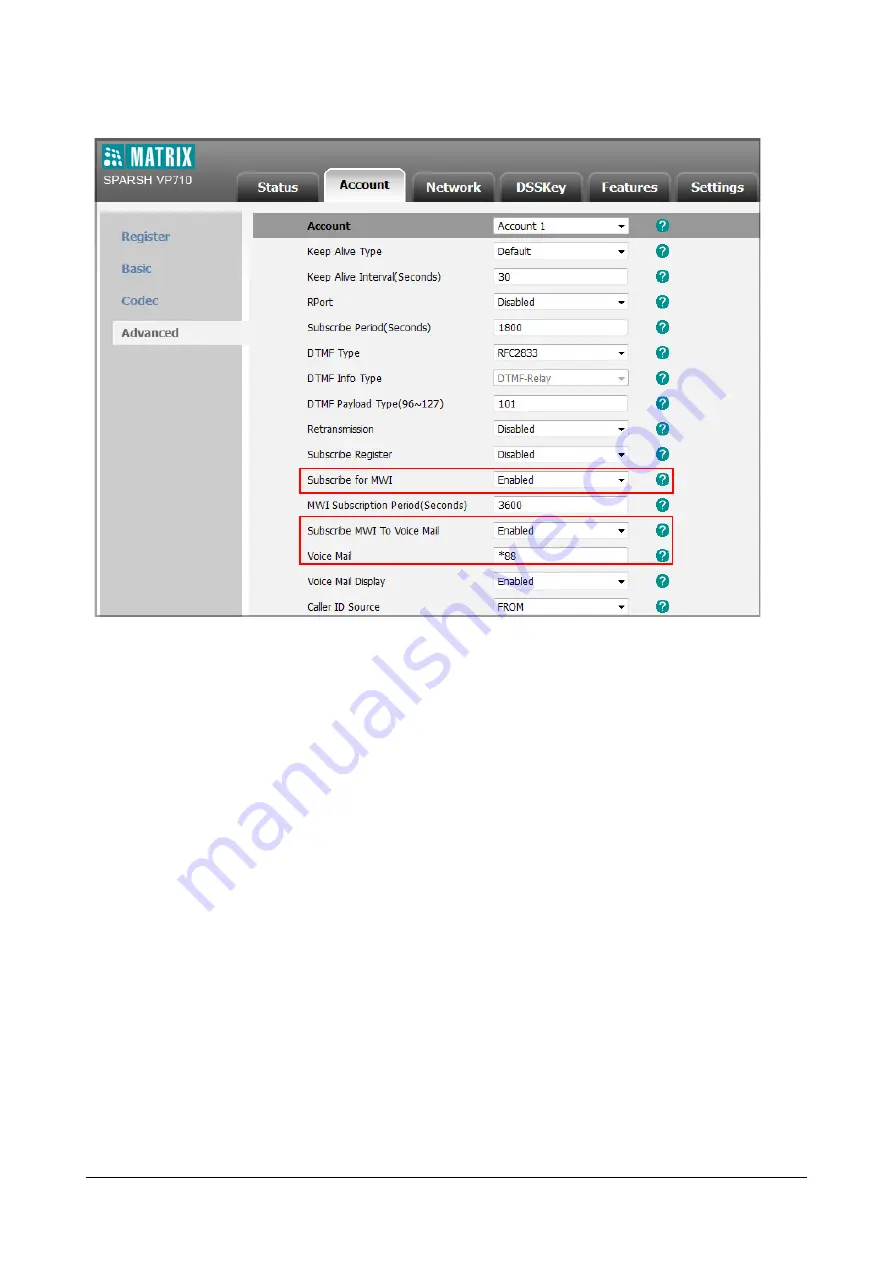 Matrix SPARSH VP710 User Manual Download Page 486