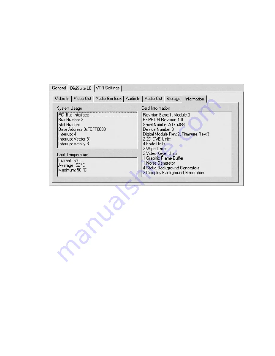 Matrox DigiSuite LE Installation Manual Download Page 85