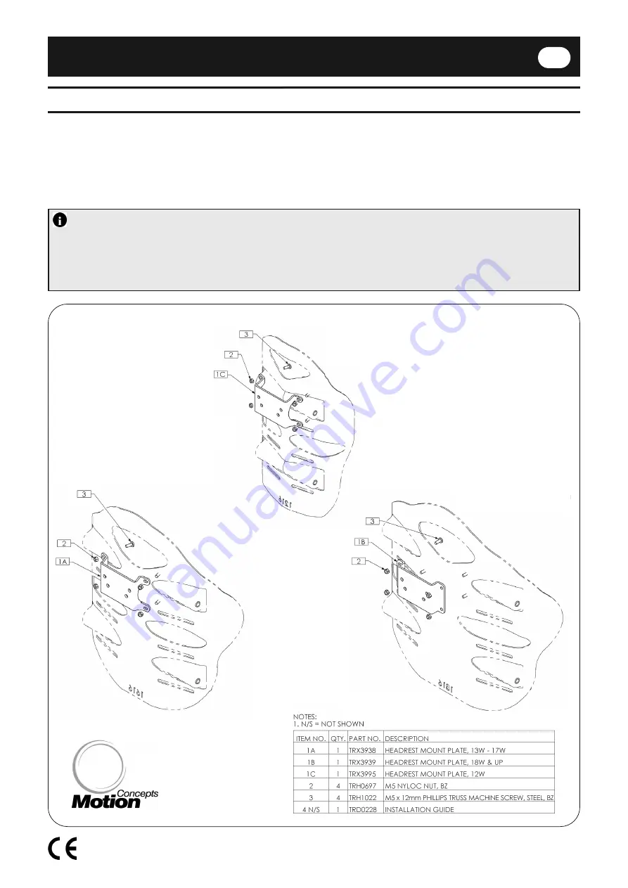 Matrx TRX3938 Installation Instructions Manual Download Page 1