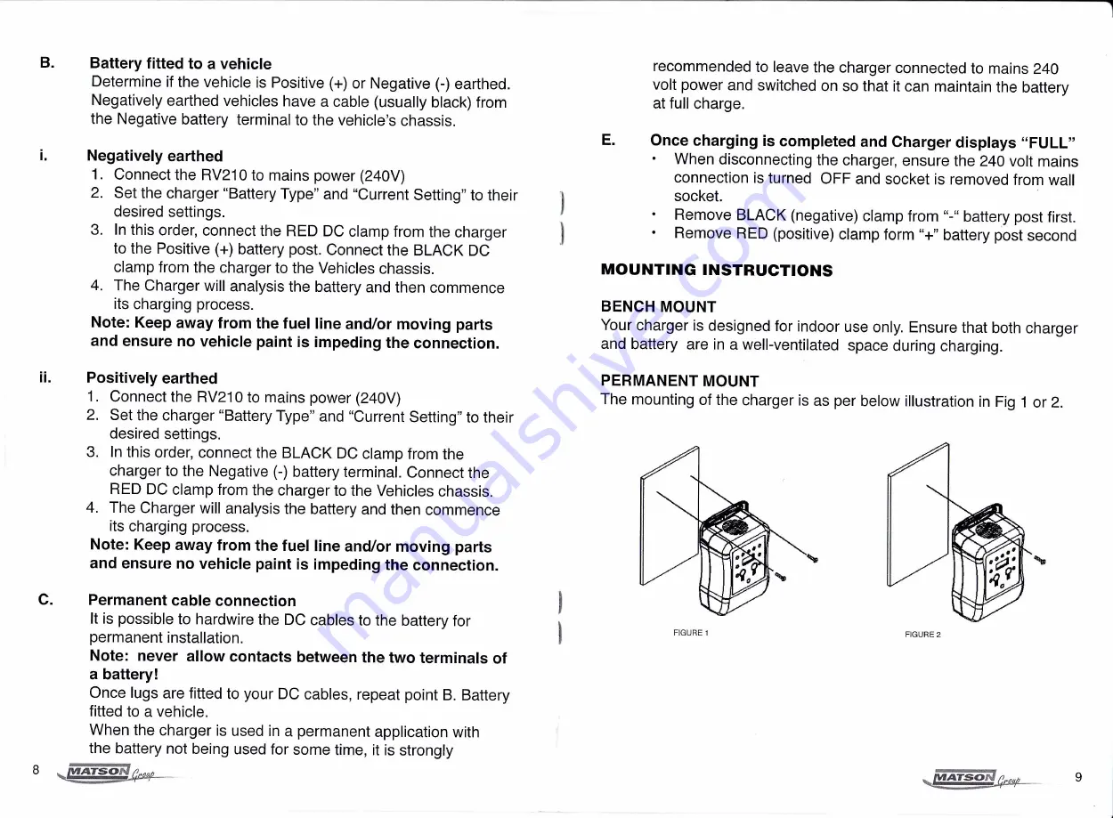 matson RV MAINTAINER RV210 Manual Download Page 5