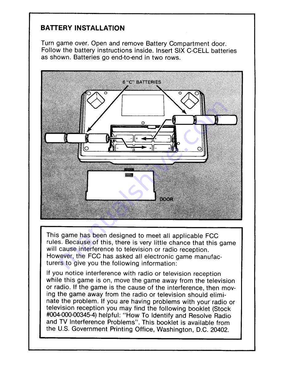 Mattel World Championship Football Instructions Manual Download Page 2