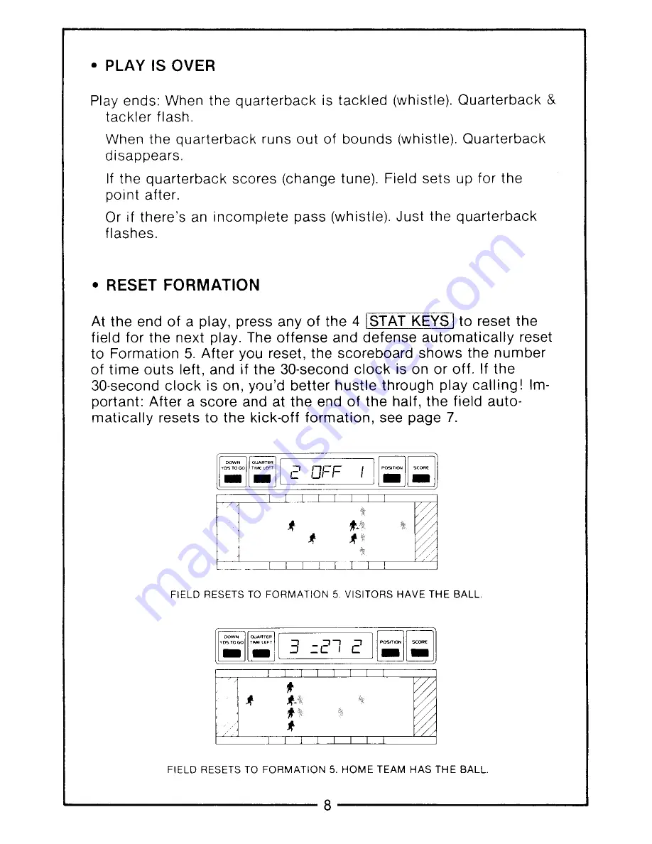 Mattel World Championship Football Instructions Manual Download Page 10