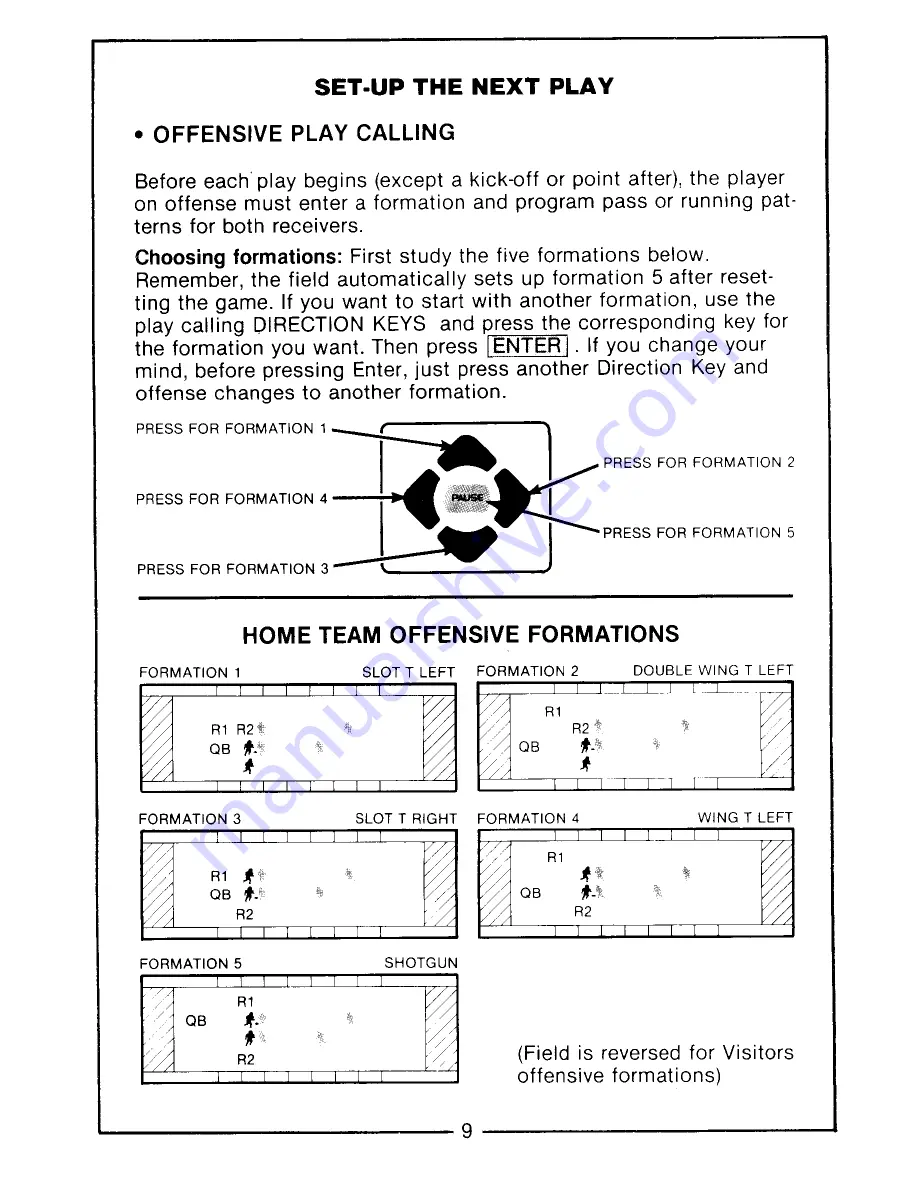 Mattel World Championship Football Instructions Manual Download Page 11