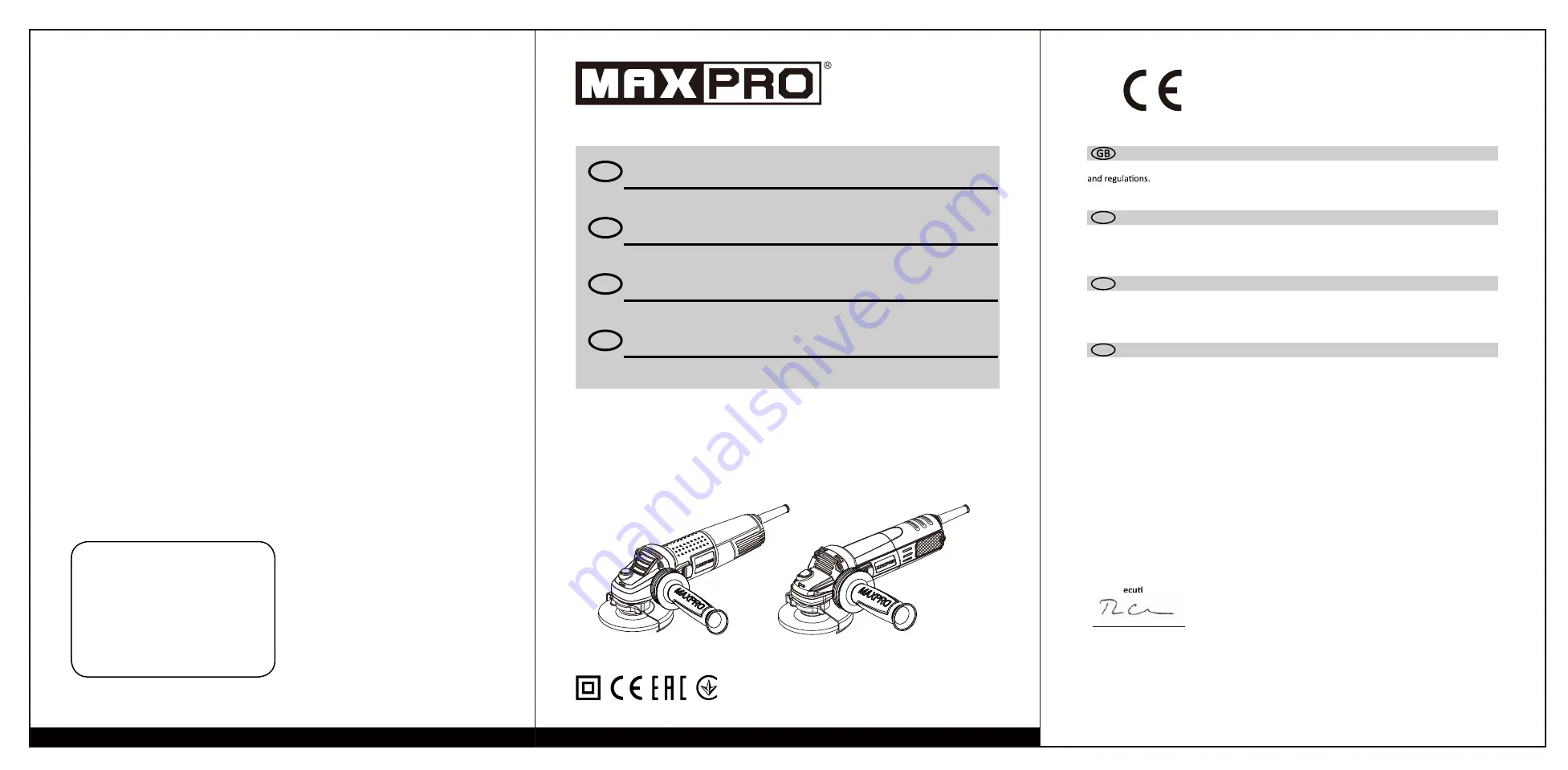 Max Pro 111-0048 Manual Download Page 1