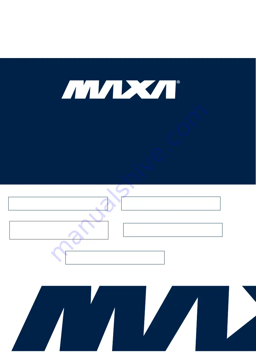 MAXA MI 2.6 Series User& Installer'S Manual Download Page 60