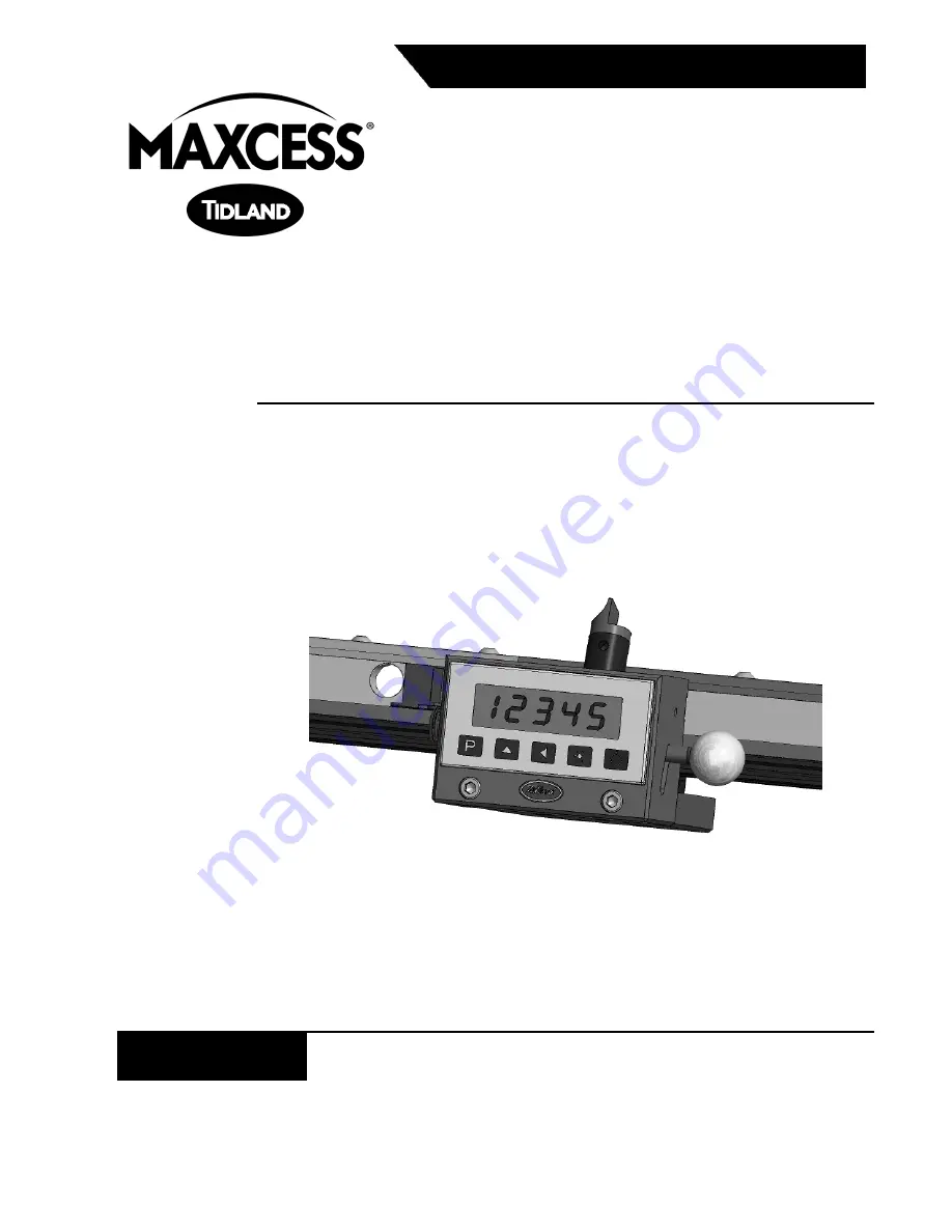 Maxcess TIDLAND Installation, Operation And Maintenance Manual Download Page 1