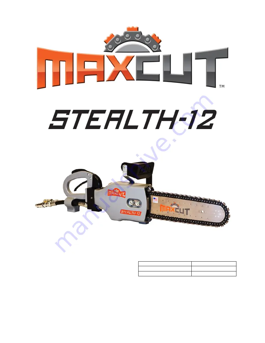 Maxcut MCS-H-S12 Operator'S Manual Download Page 1