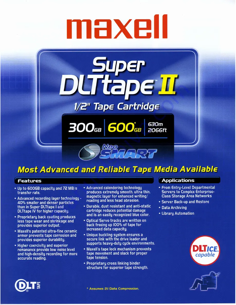 Maxell Super DLT II Specifications Download Page 1