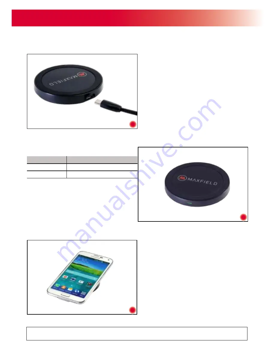 Maxfield Wireless Charging Pad mini Operating Manual Download Page 3