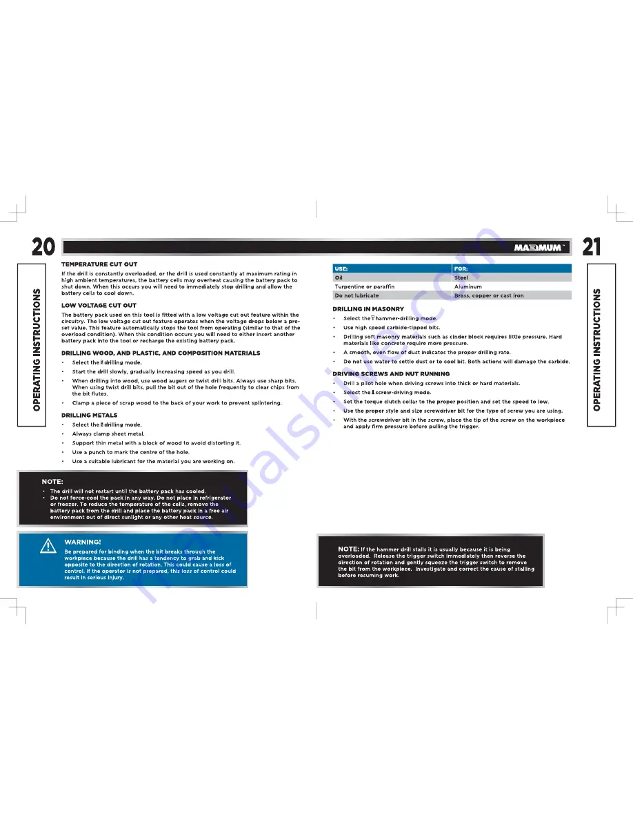 Maximum 054-2510-6 Instruction Manual Download Page 11