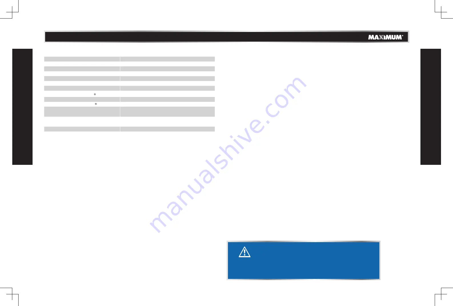 Maximum 054-7160-8 Instruction Manual Download Page 3