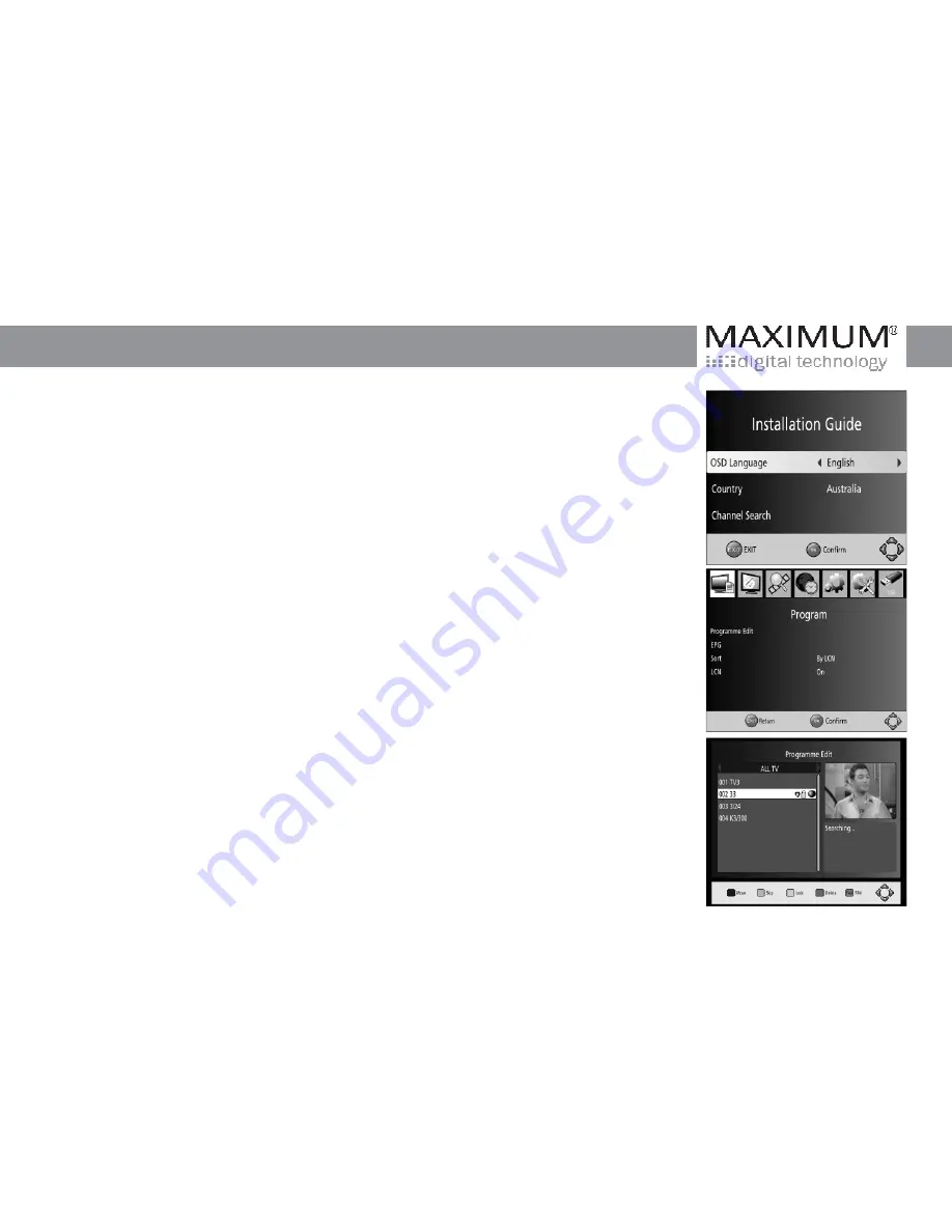 Maximum T-105 FTA PVR User Manual Download Page 69