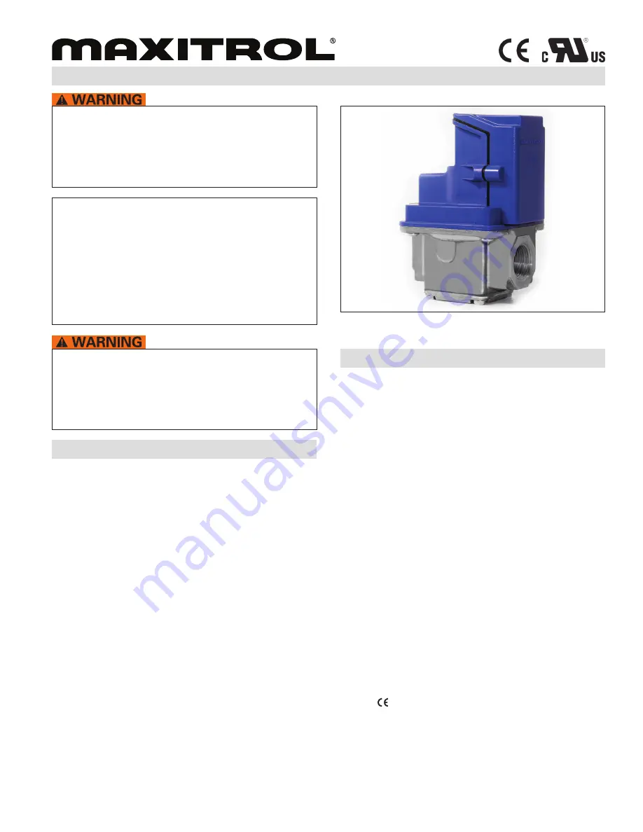 Maxitrol EXA E40 Series Скачать руководство пользователя страница 1