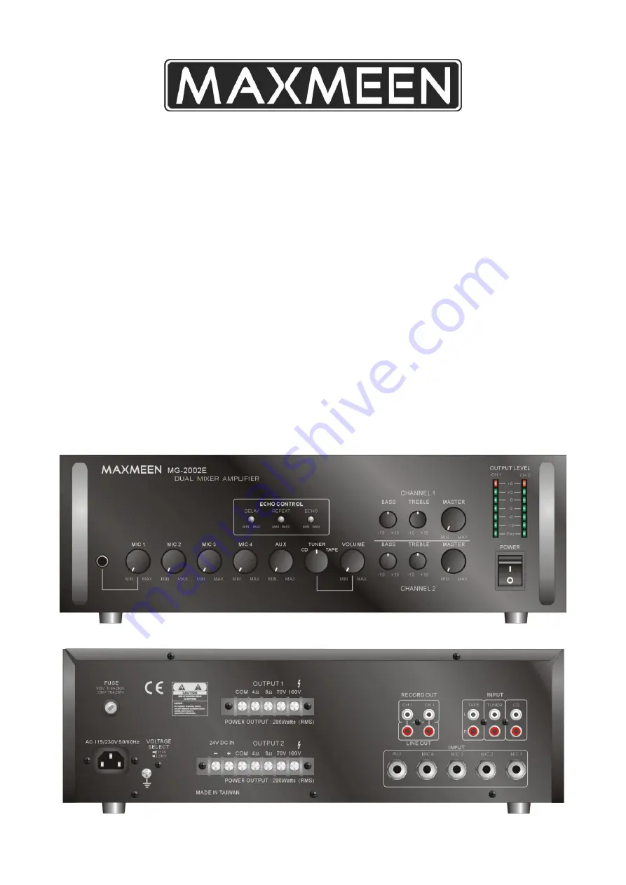 Maxmeen MG-2002E Instruction Manual Download Page 1