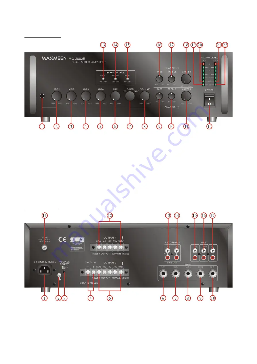 Maxmeen MG-2002E Instruction Manual Download Page 5