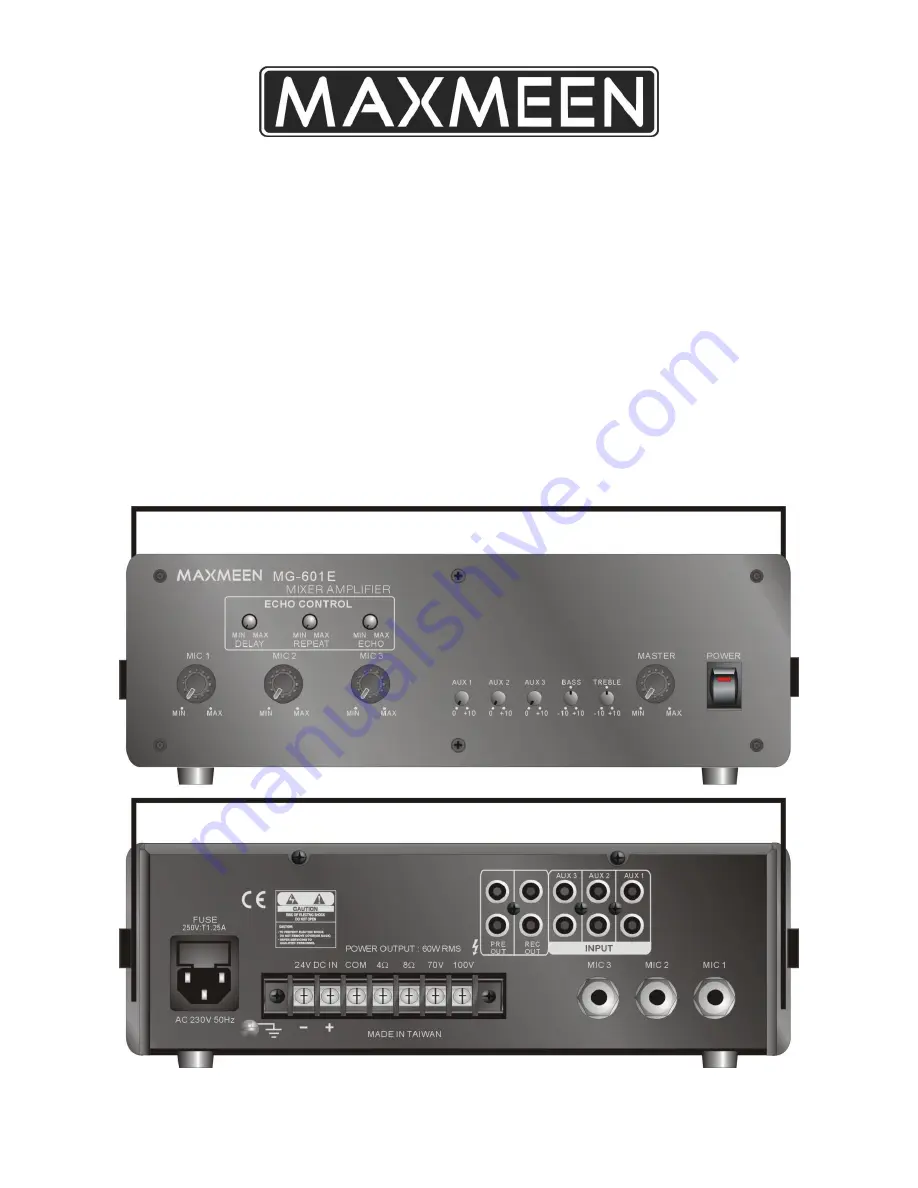 Maxmeen MG-601E Скачать руководство пользователя страница 1