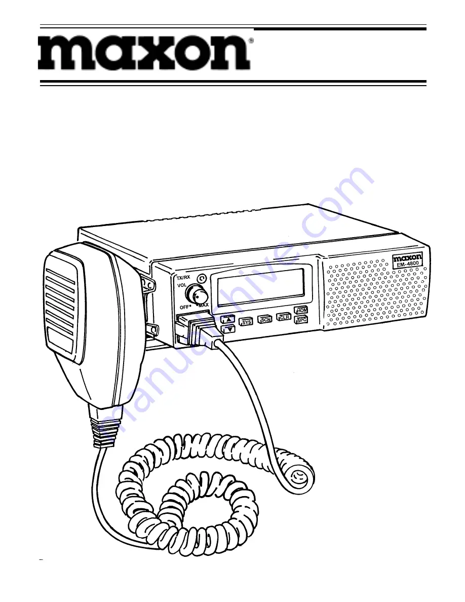 Maxon EM-4800 Operating Instructions Manual Download Page 1