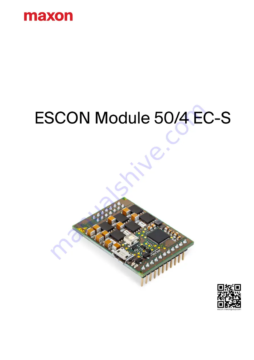 Maxon ESCON 50/4 EC-S Hardware Reference Manual Download Page 1