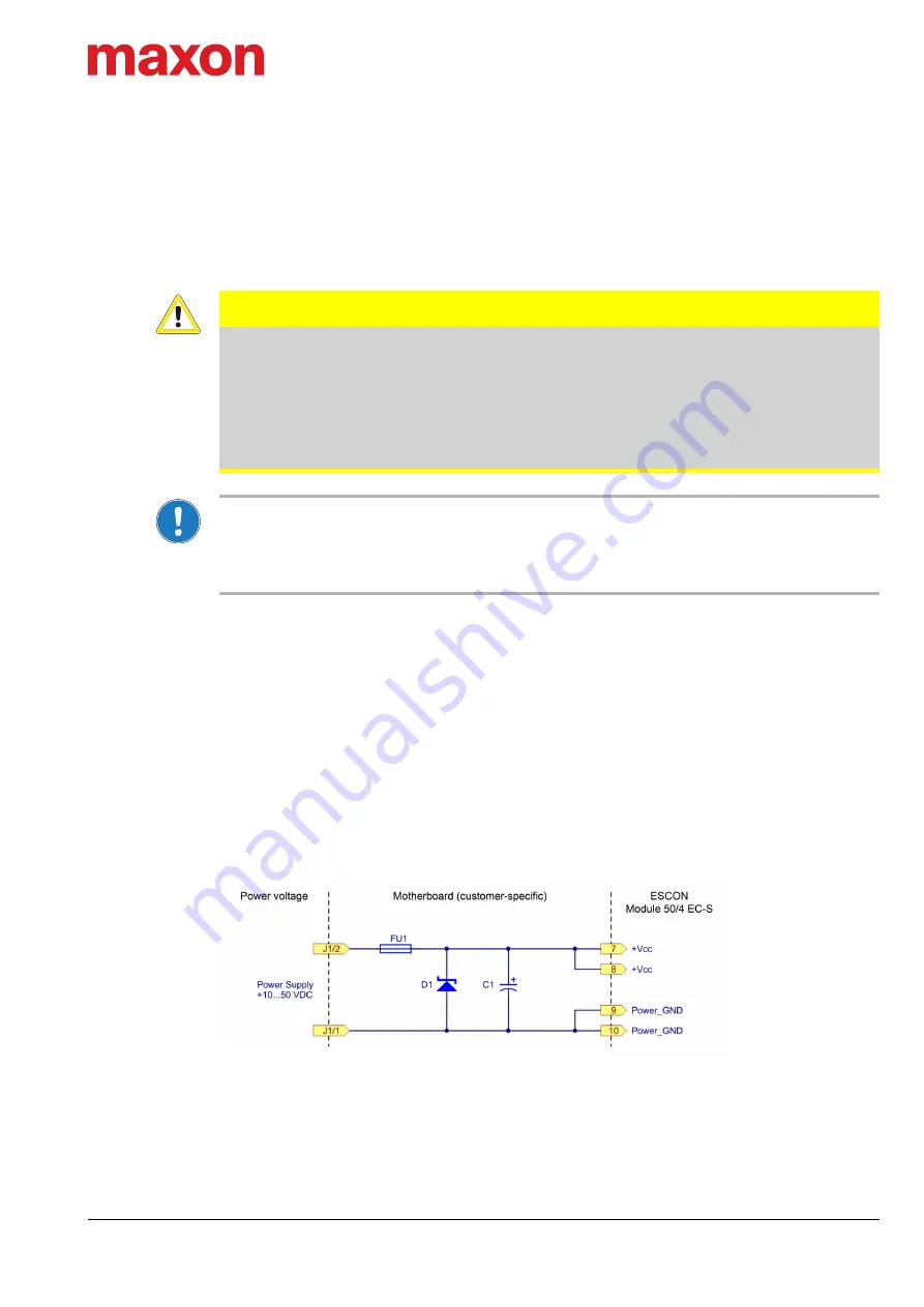 Maxon ESCON 50/4 EC-S Hardware Reference Manual Download Page 27