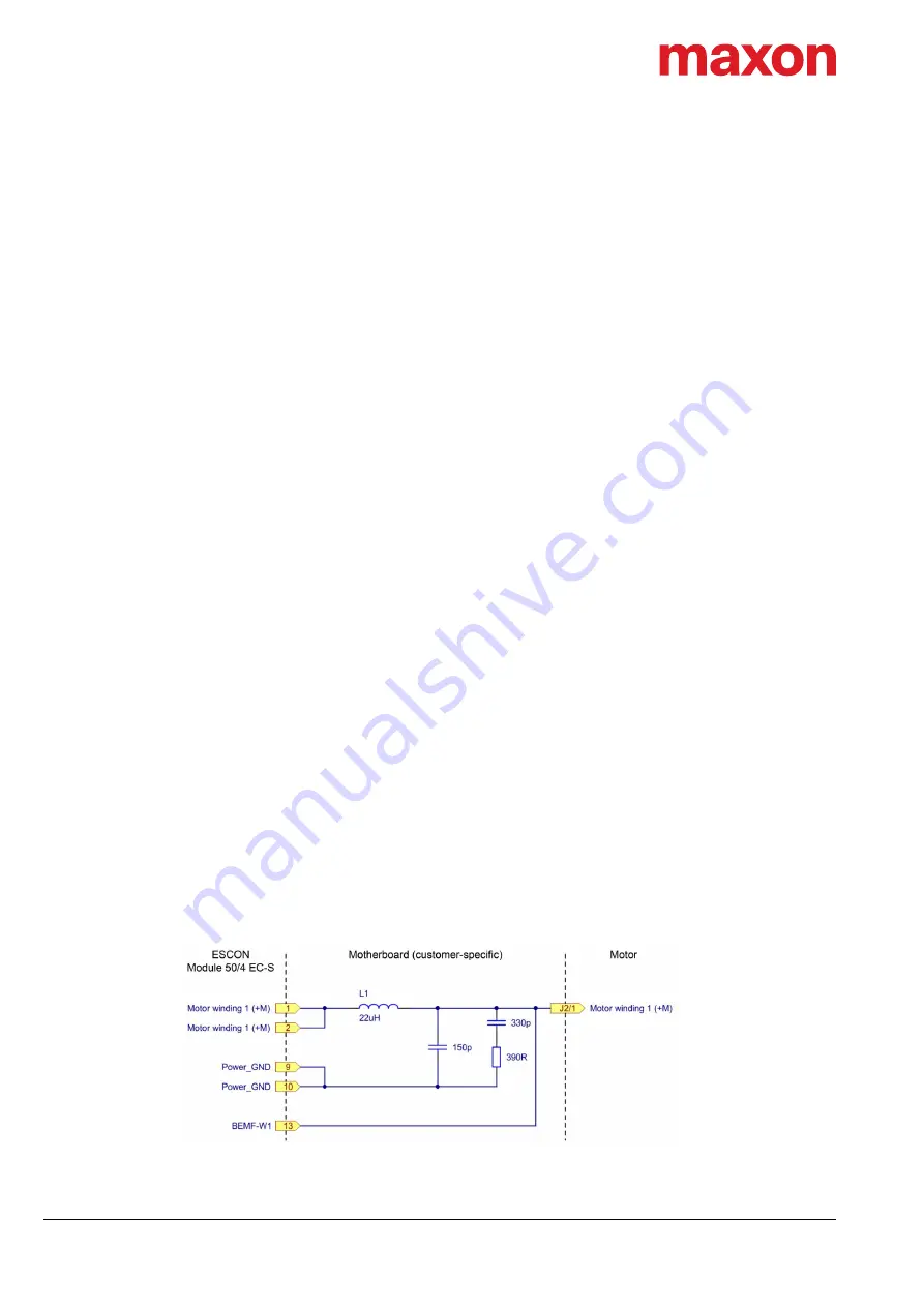 Maxon ESCON 50/4 EC-S Hardware Reference Manual Download Page 28