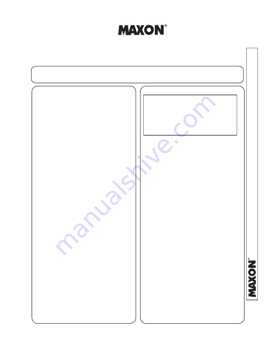 Maxon GPTLR-25 Installation Manual Download Page 89