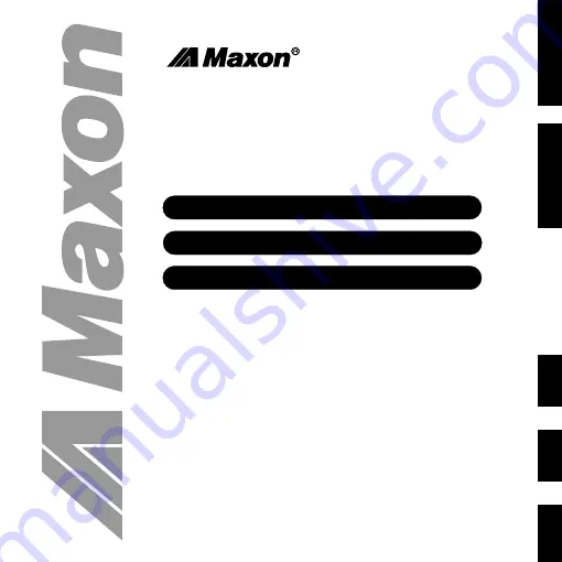 Maxon RCP660 User Manual Download Page 1