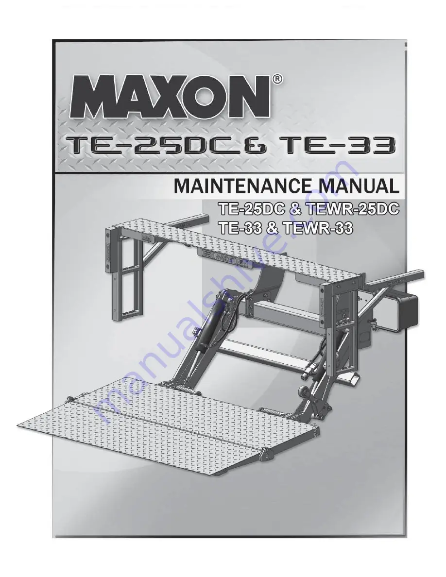 Maxon TE-250C Maintenance Manual Download Page 1