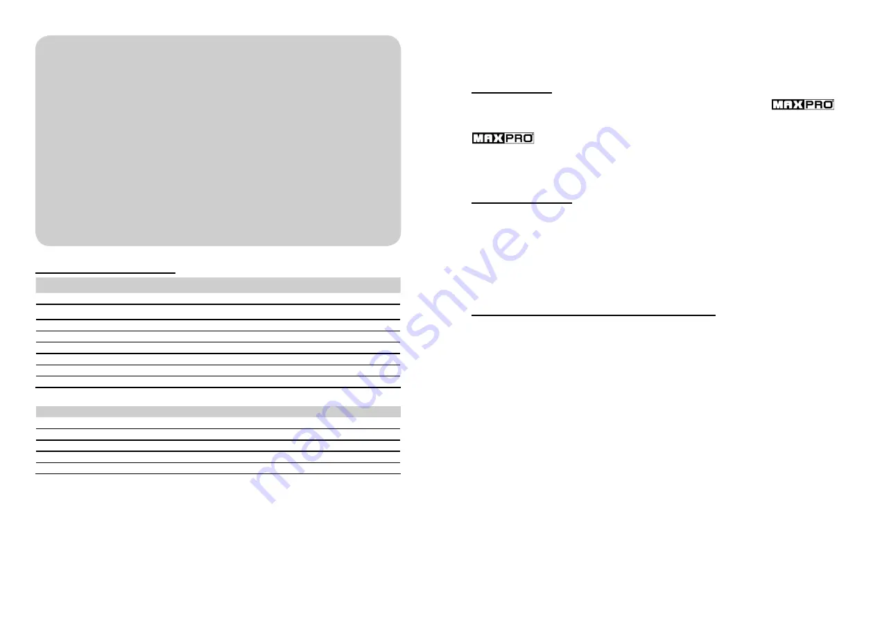 MaxPro PROFESSIONAL 111-1300 Manual Download Page 11