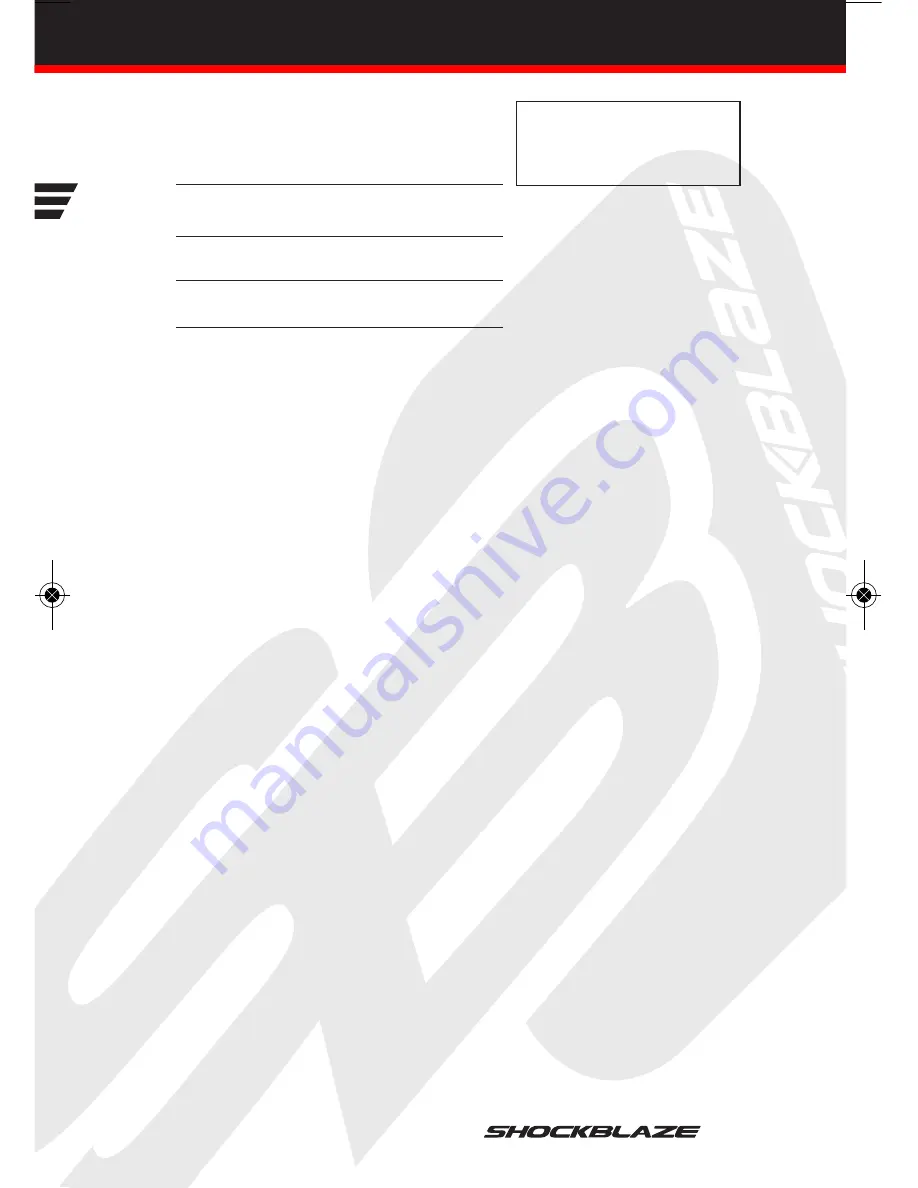 Maxtec SHOCKBLAZE Use And Instruction Book Download Page 29