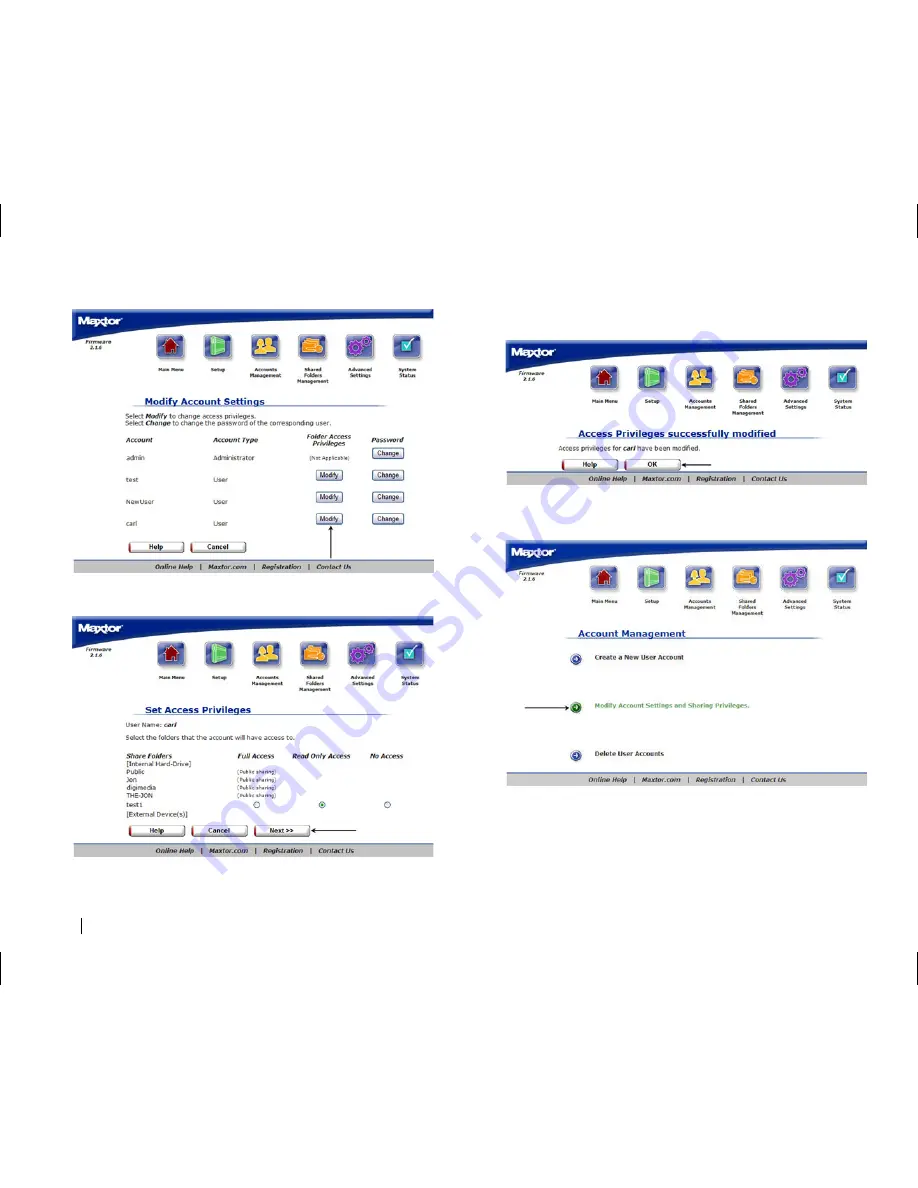 Maxtor Shared Storage Plus+ User Manual Download Page 42