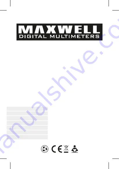 Maxwell 25521B Скачать руководство пользователя страница 1