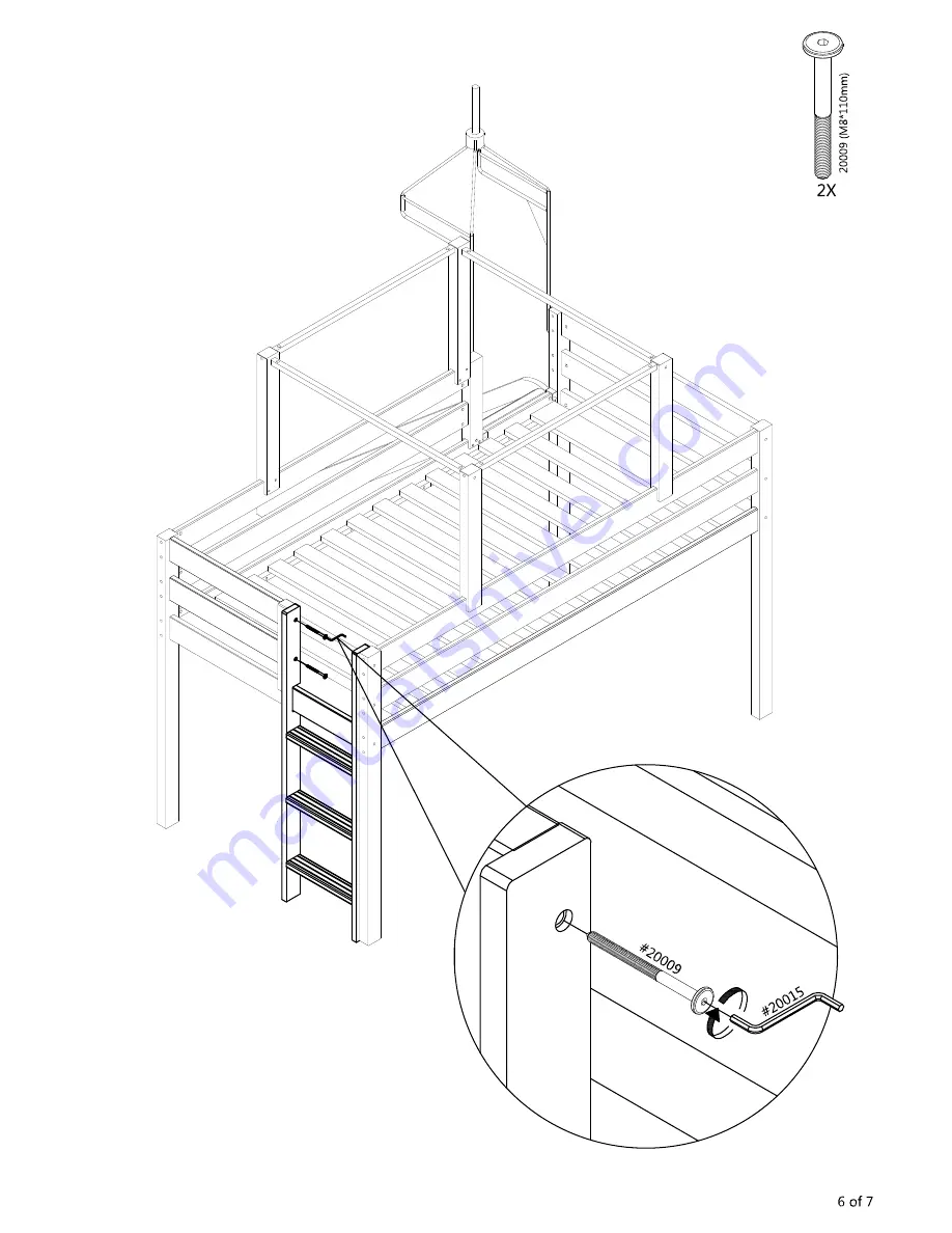 Maxwood Furniture Jackpot Low Loft Bed with End Ladder Assembly Instructions Manual Download Page 27