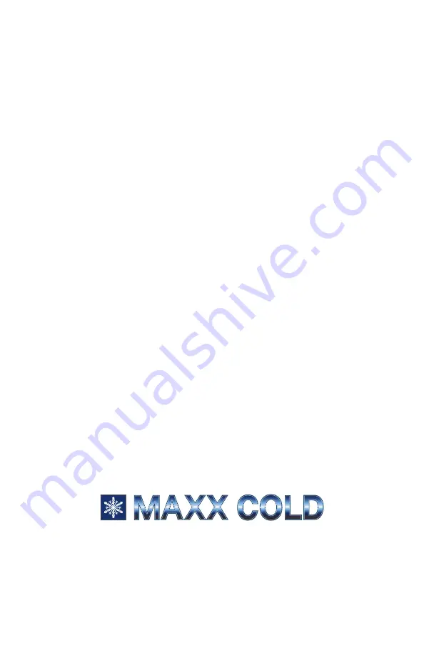 Maxx Cold MCRT-23FD Installation And Operation Manual Download Page 8