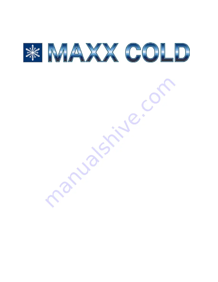 Maxx Cold MXDC-12 Installation, Maintenance & Operating Manual Download Page 1