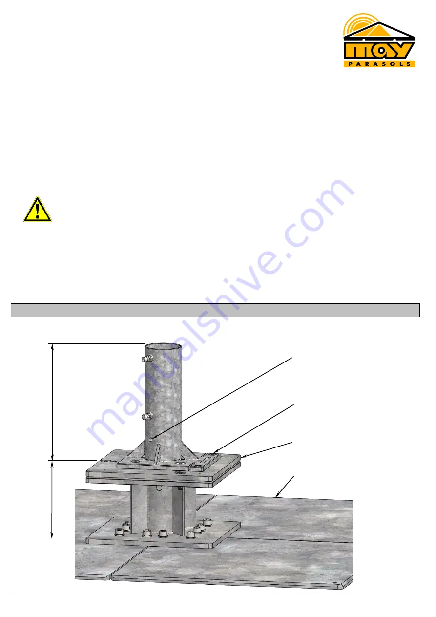 MAY PARASOLS AZ256 Installation Instruction Download Page 1