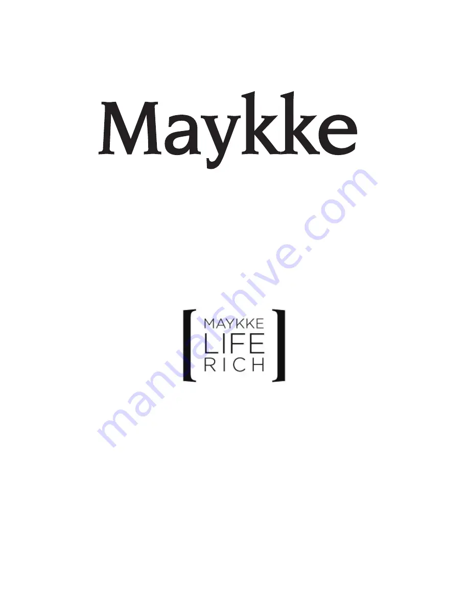 Maykke GZA10003-P Installation And Warranty Manual Download Page 1