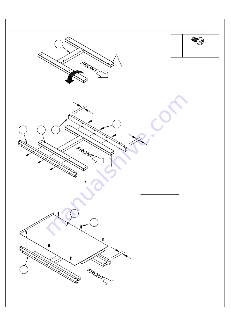 Mayline 50/50 Split Top Ranger Table 7774 Assembly Instructions Manual Download Page 7