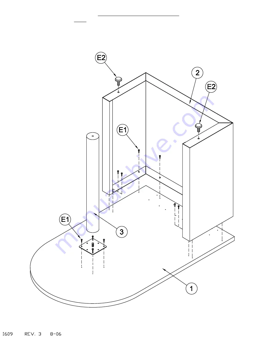 Mayline CSII FREESTANDING PENINSULA C625 Assembly Instructions Download Page 3