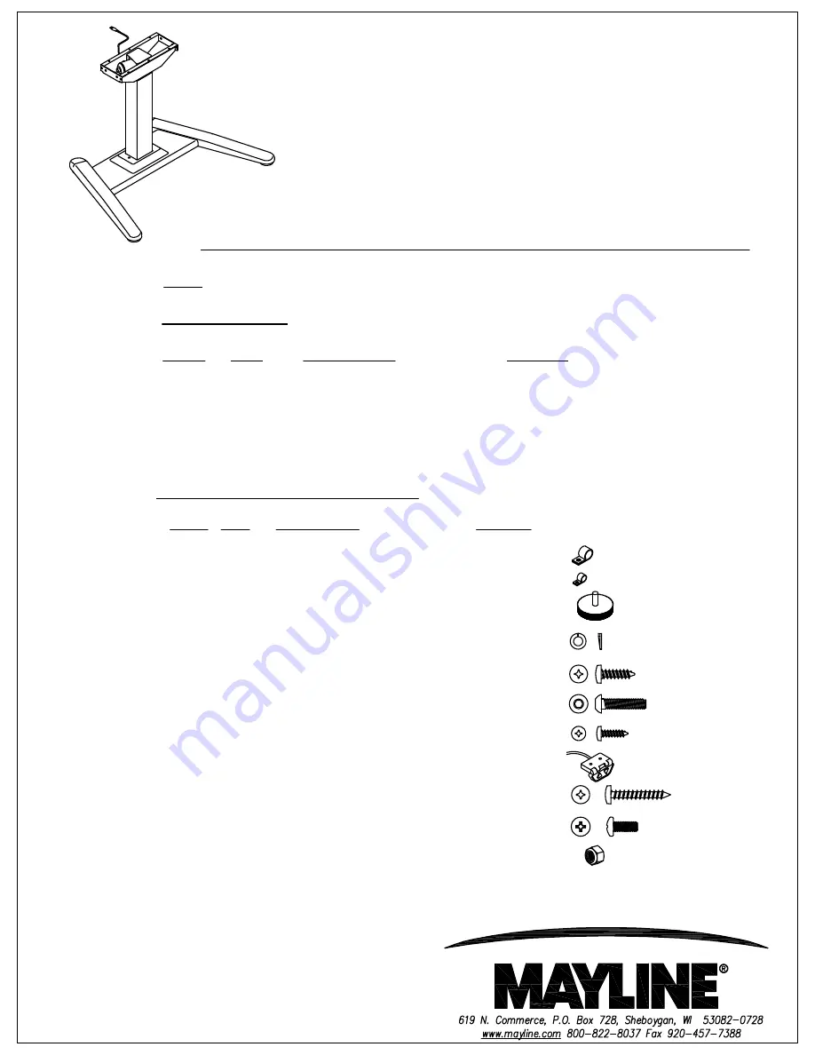 Mayline LT BASE 6049 Скачать руководство пользователя страница 1