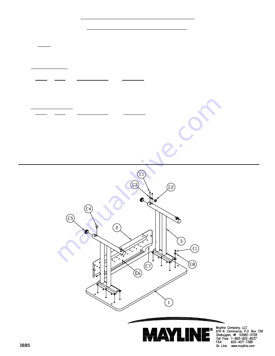 Mayline MEETING PLUS Assembly Instructions Download Page 1