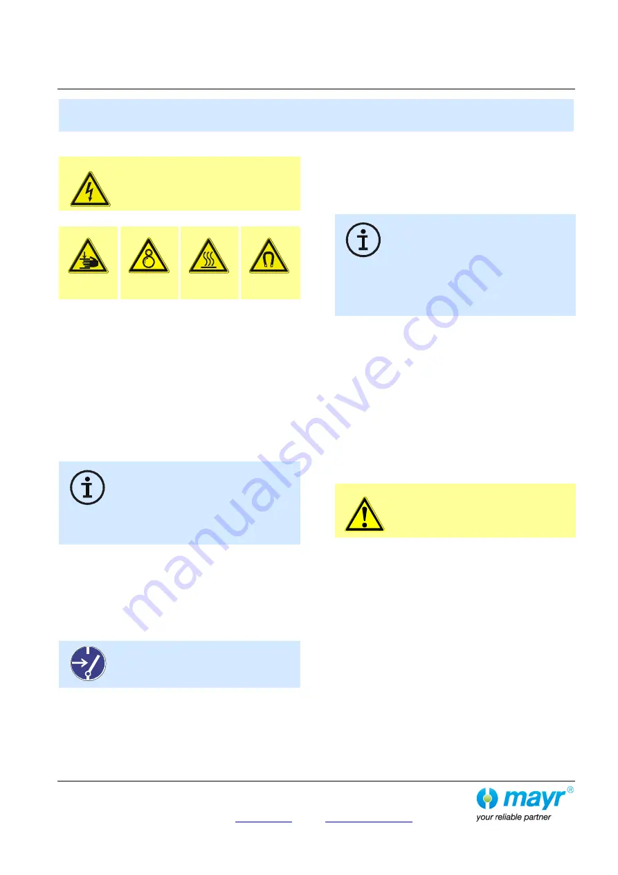 Mayr ROBA-stop-stage Installation And Operation Instruction Manual Download Page 3