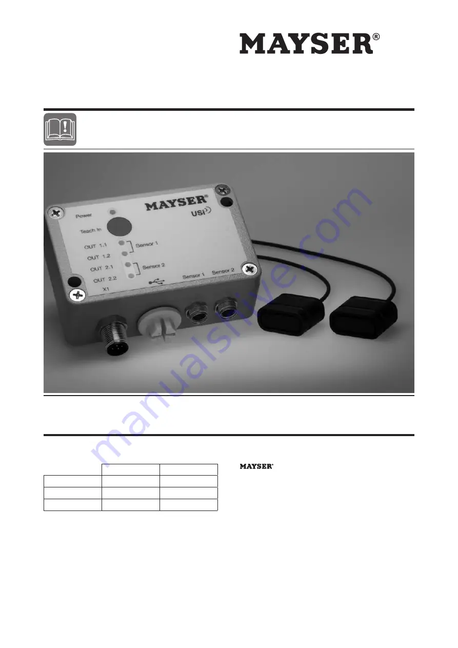 MAYSER 1005264 Operating Instructions Manual Download Page 1