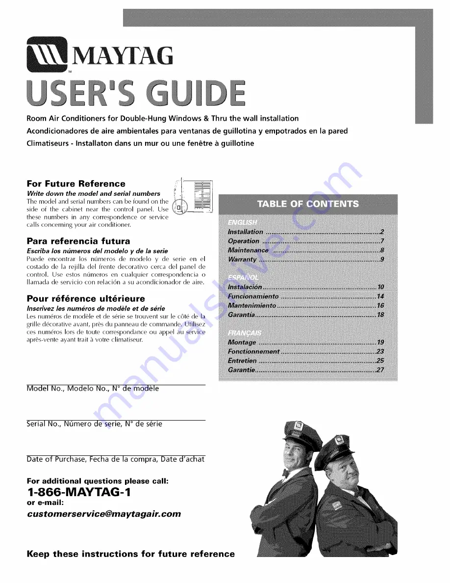 Maytag 23-11-2229N-004 User Manual Download Page 1