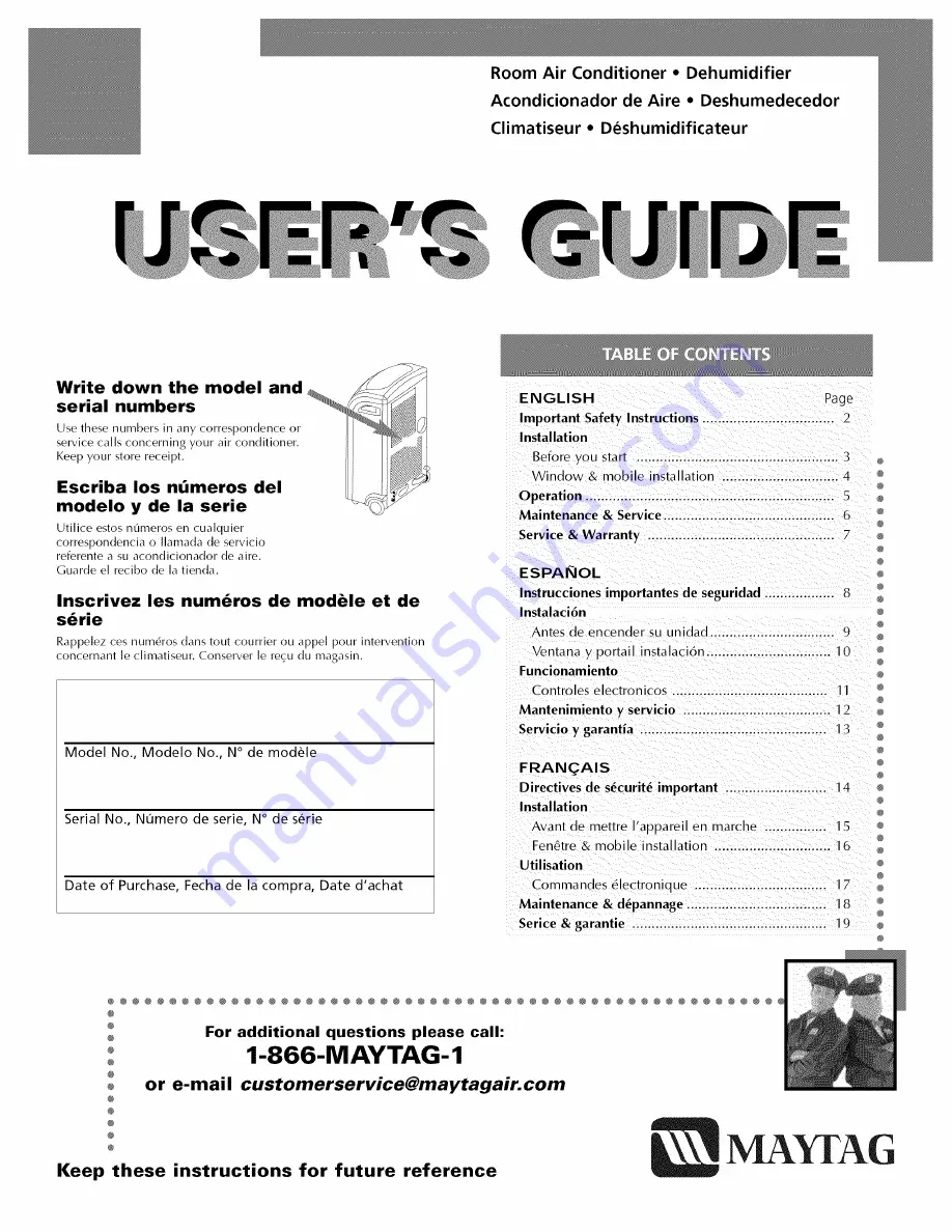 Maytag 23-11-2234N-004 User Manual Download Page 1