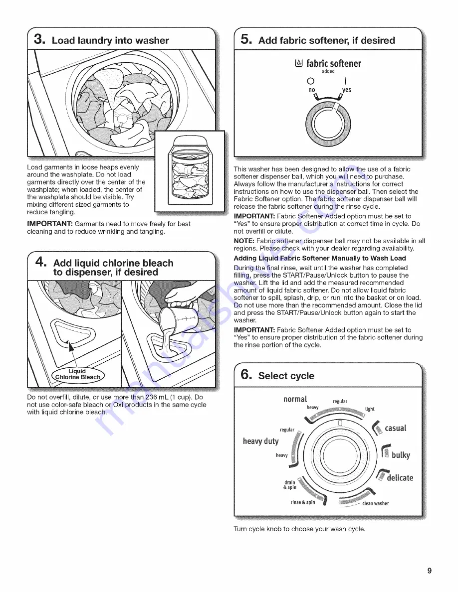 Maytag 4GMVWC400 Use And Care Manual Download Page 9