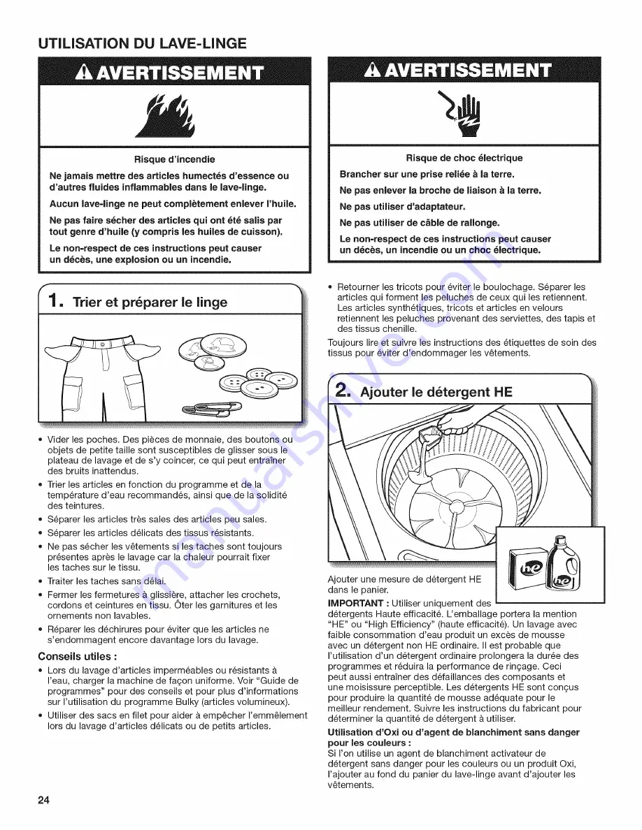 Maytag 4GMVWC400 Use And Care Manual Download Page 24