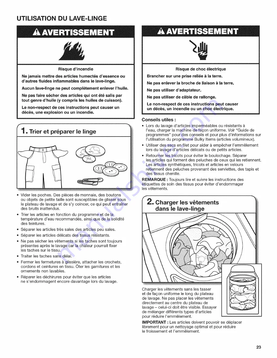 Maytag 4KMVWX505BW0 Use & Care Gude Download Page 23